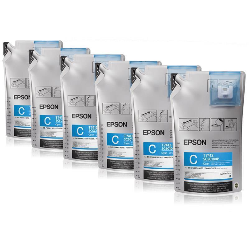 Epson črnilo UltraChrome DS Cyan, pakiranje 6 x 1 l