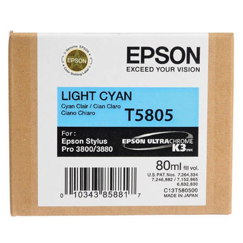 Epson črnilo T5805, 80 ml, light cyan
