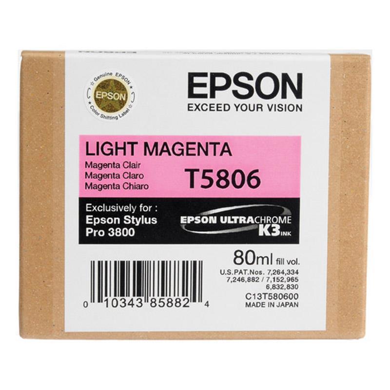 Epson črnilo T5806, 80 ml, light magenta