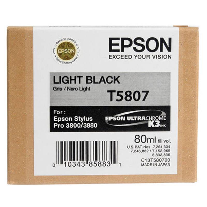 Epson črnilo T5807, 80 ml, light black
