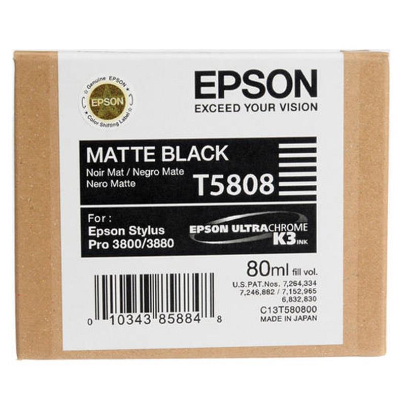 Epson črnilo T5808, 80 ml, matte black