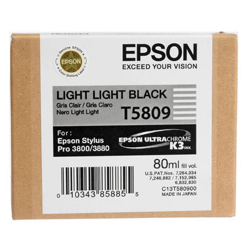 Epson črnilo T5809, 80 ml, light light black