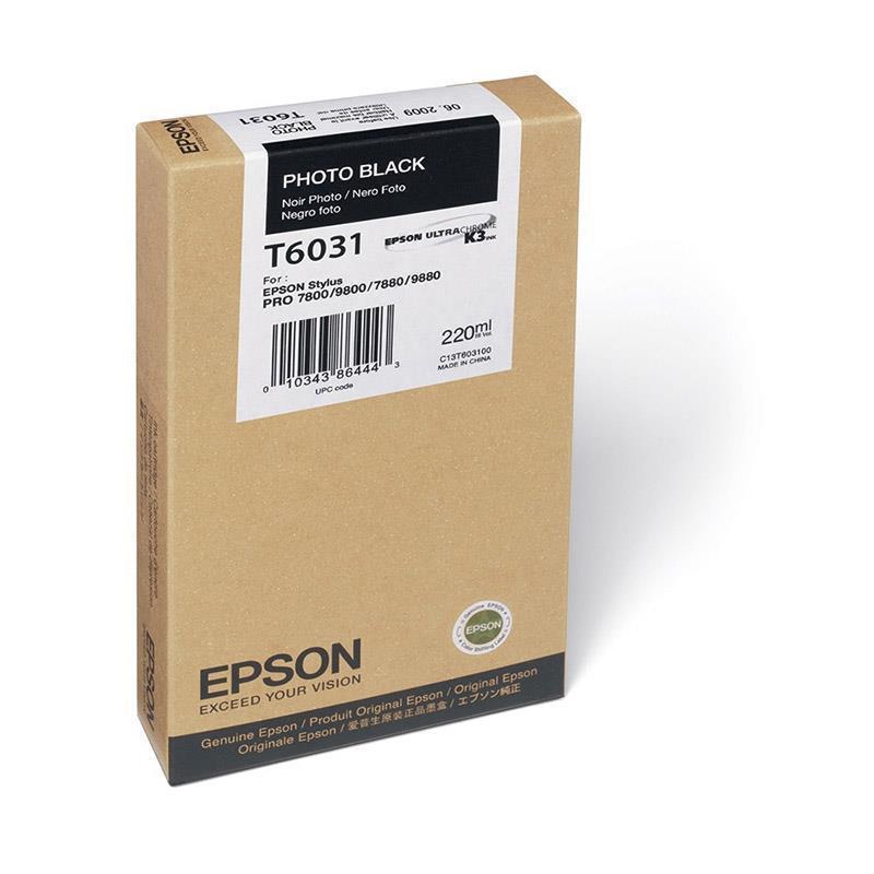 Epson črnilo T6031, 220 ml, photo black