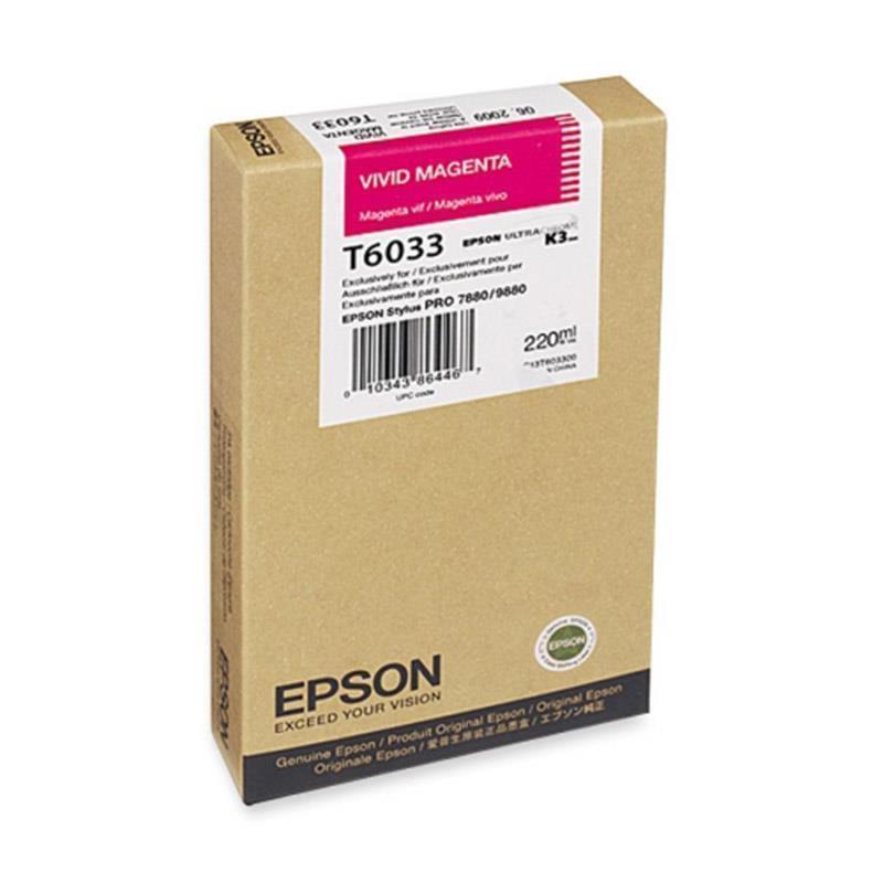 Epson črnilo T6033, 220 ml, vivid magenta