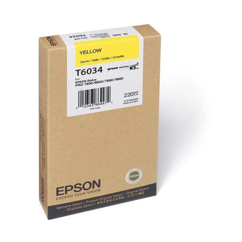 Epson črnilo T6034, 220 ml, yellow