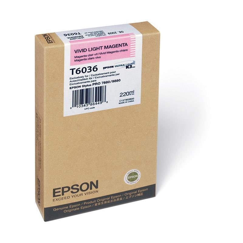 Epson črnilo T6036, 220 ml, vivid light magenta