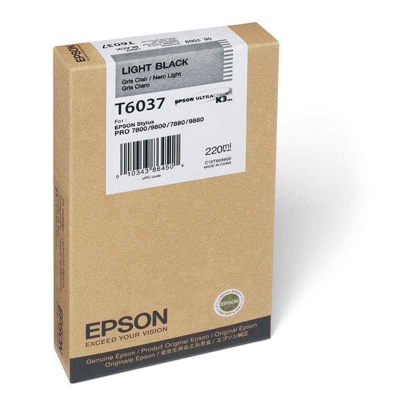 Epson črnilo T6037, 220 ml, light black