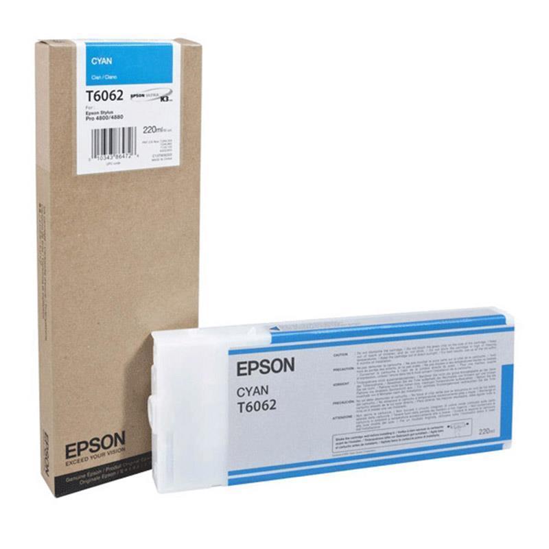 Epson črnilo T6062, 220 ml, cyan