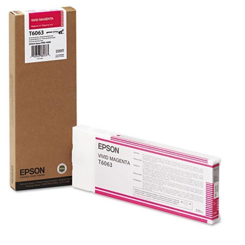 Epson črnilo T6063, 220 ml, vivid magenta