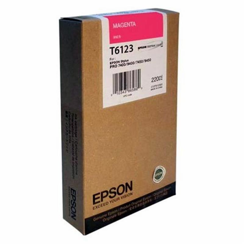 Epson črnilo T6123, 220 ml, magenta