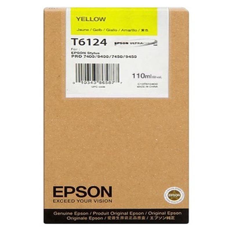 Epson črnilo T6124, 220 ml, yellow