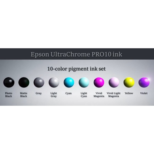 Epson SureColor SC-P9300 ima 10 pigmentnih črnil.