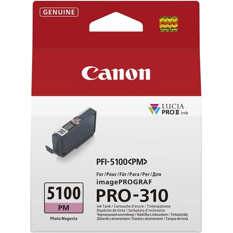 Canon črnilo PFI-5100, 14,4 ml, Photo Magenta