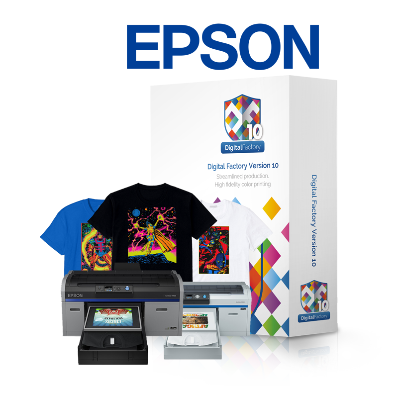 Podprti so Epson DTG tiskalniki.