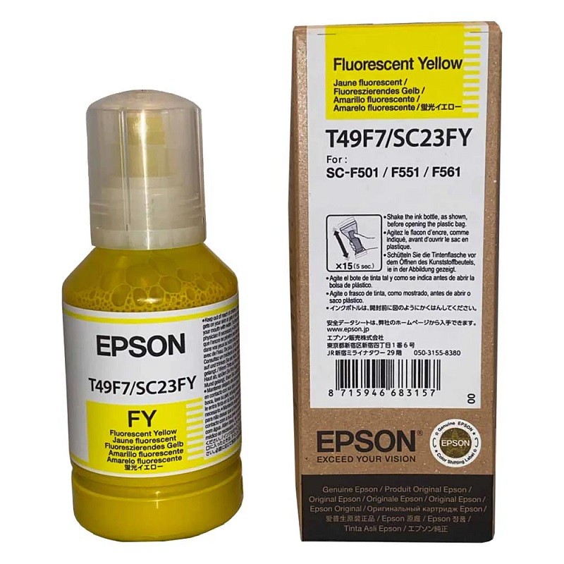 Epson črnilo T49F7, 140 ml, flourescent yellow
