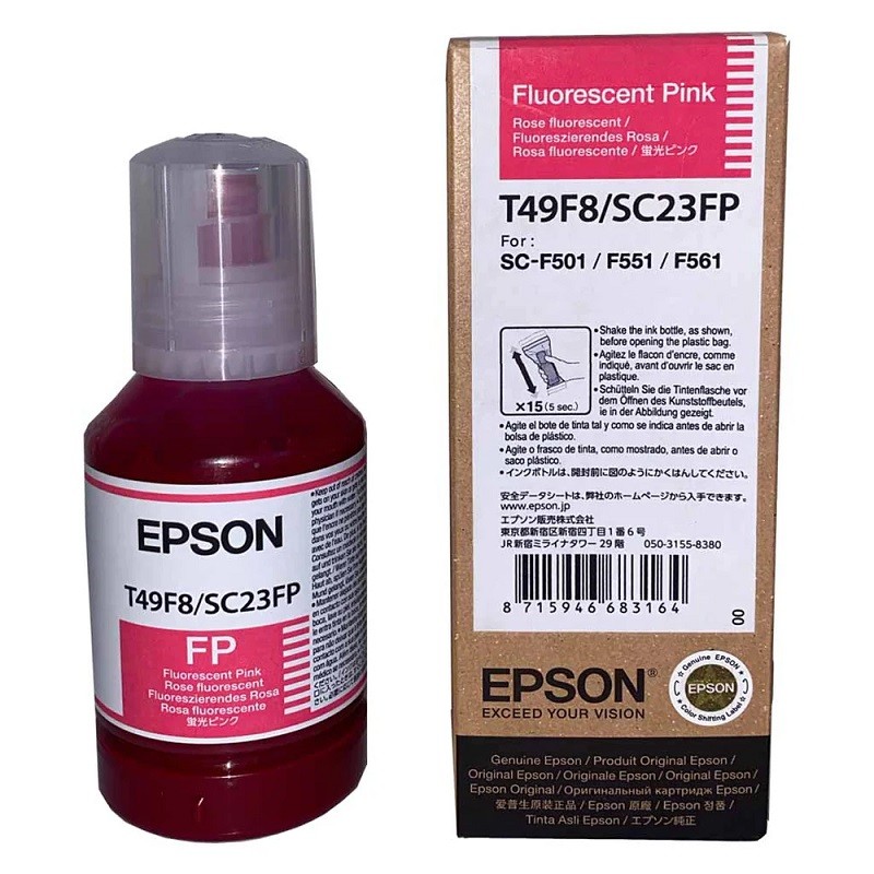 Epson črnilo T49F8, 140 ml, flourescent pink