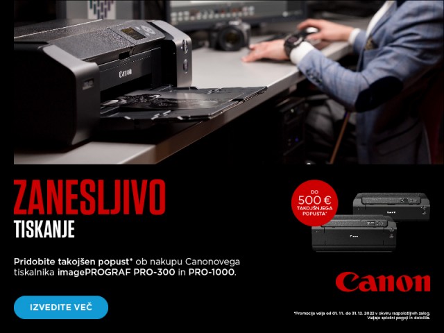 Promocijska ponudba Canon PRO-300 in PRO-1000!