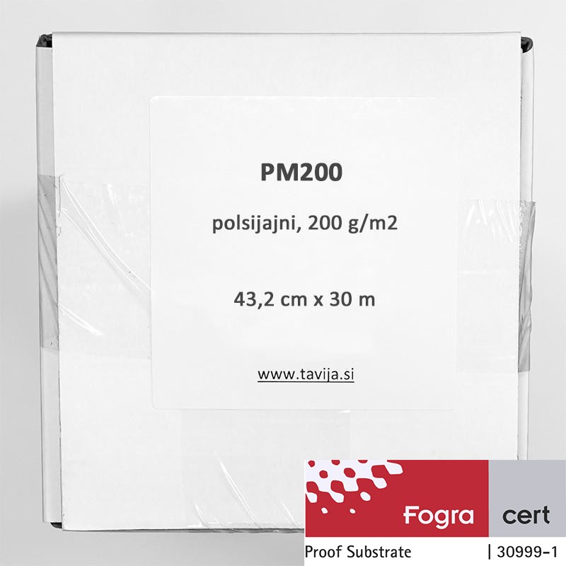 TAVIJA PM200, papir za preskusne odtise, 43,2 cm x 30 m