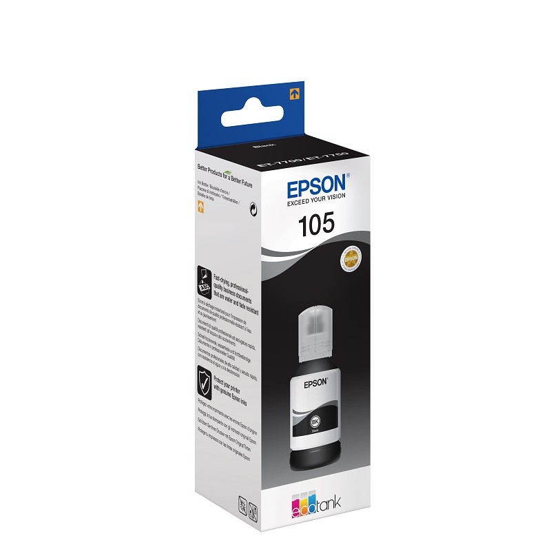 Epson črnilo EcoTank 105, 140 ml, pigment black
