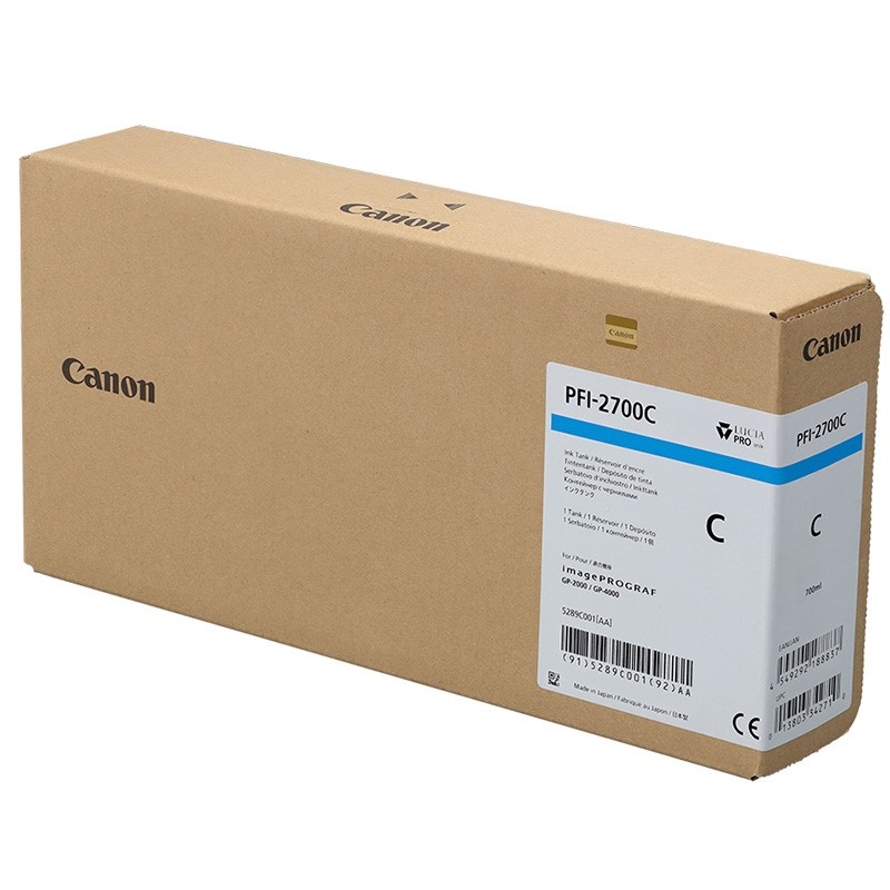 Canon pigmentno črnilo PFI-2700, 700 ml, Cyan