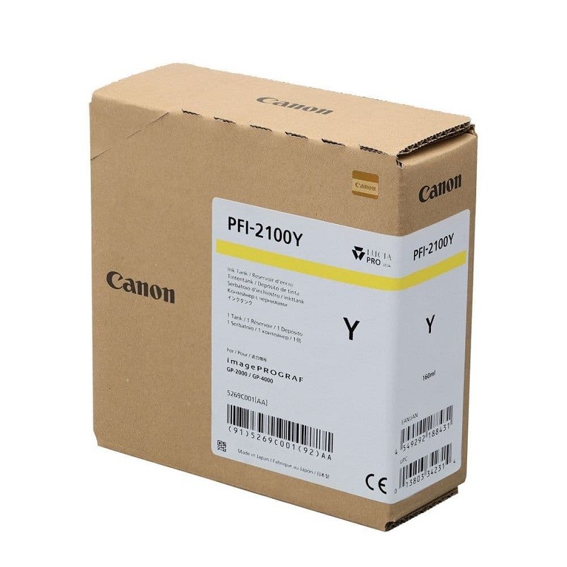 Canon pigmentno črnilo PFI-2100, 160 ml, Yellow