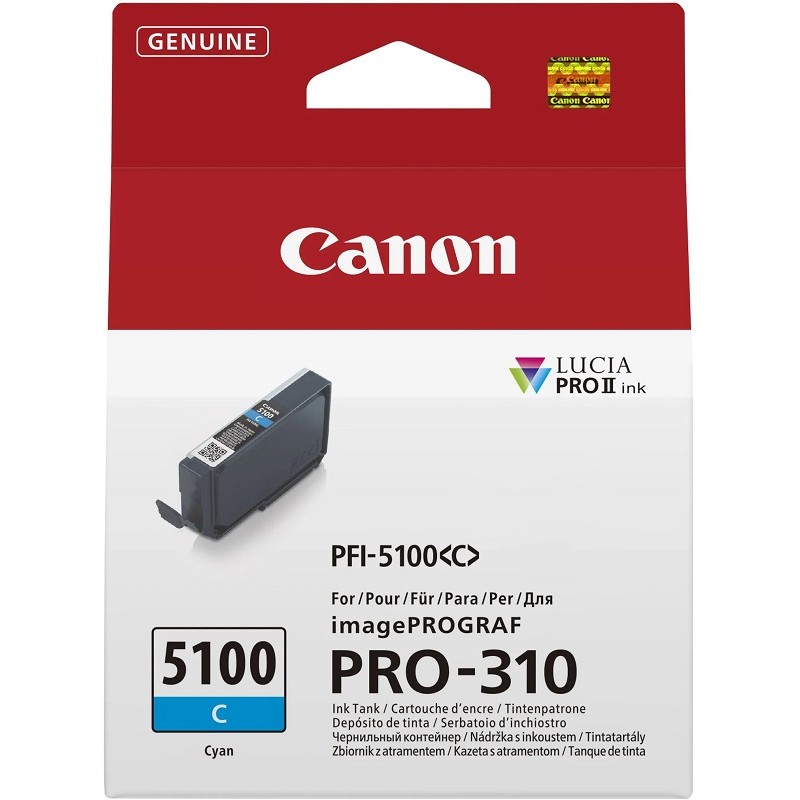 Canon črnilo PFI-5100, 14,4 ml, Cyan