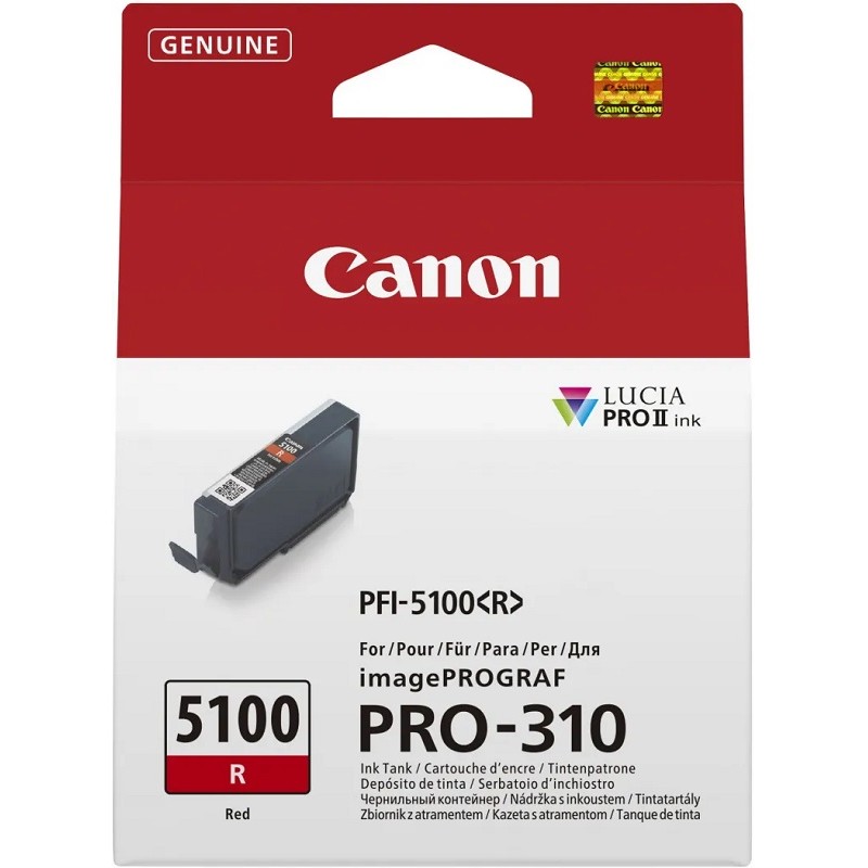 Canon črnilo PFI-5100, 14,4 ml, Red