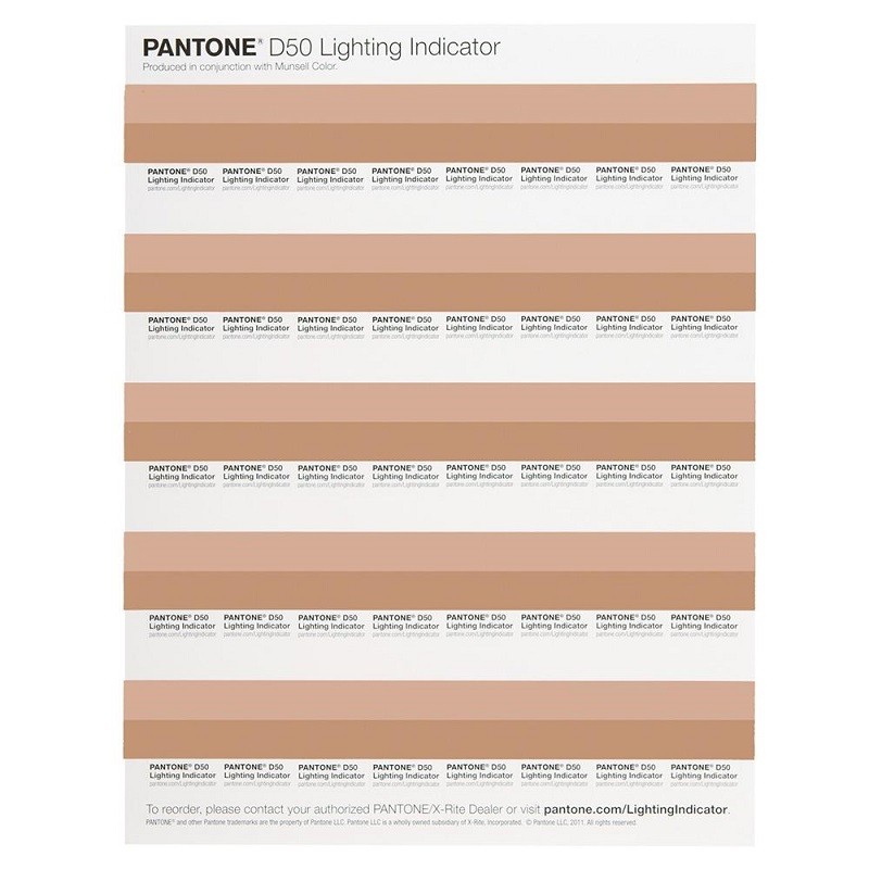 Pantone Lighting Indicator Stickers D50